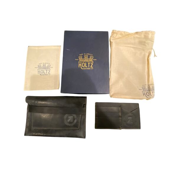 Holtz Leather The Moriah Fine Leather Clutch With Optional Insert Black - Picture 1 of 11